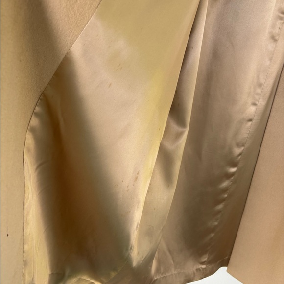 Vintage Baldwin Tan Wool Trench Coat  with fur collar. Classic ! - Picture 3 of 8